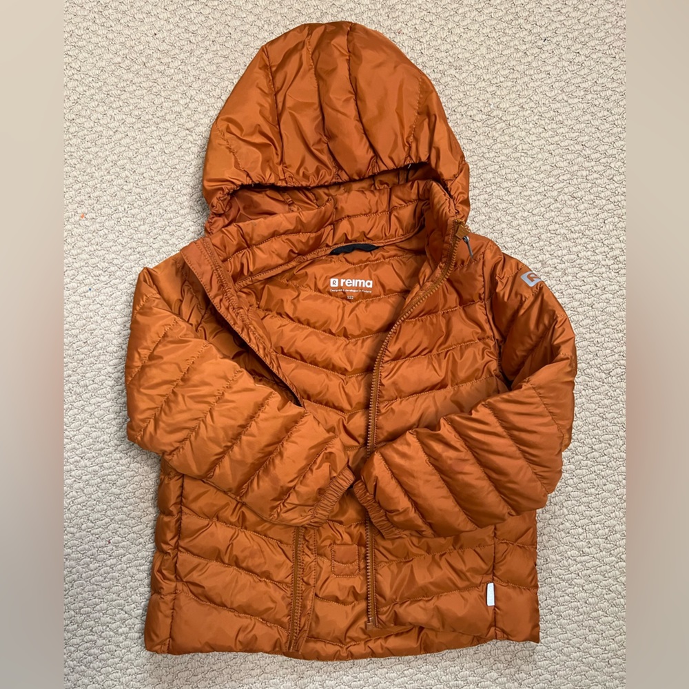 Rein Size 7/8 Kids Puffer Jacket Detachable Hood